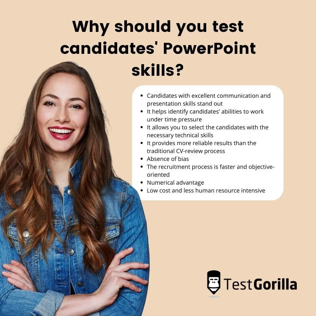 image listing why should you test candidates' PowerPoint skills