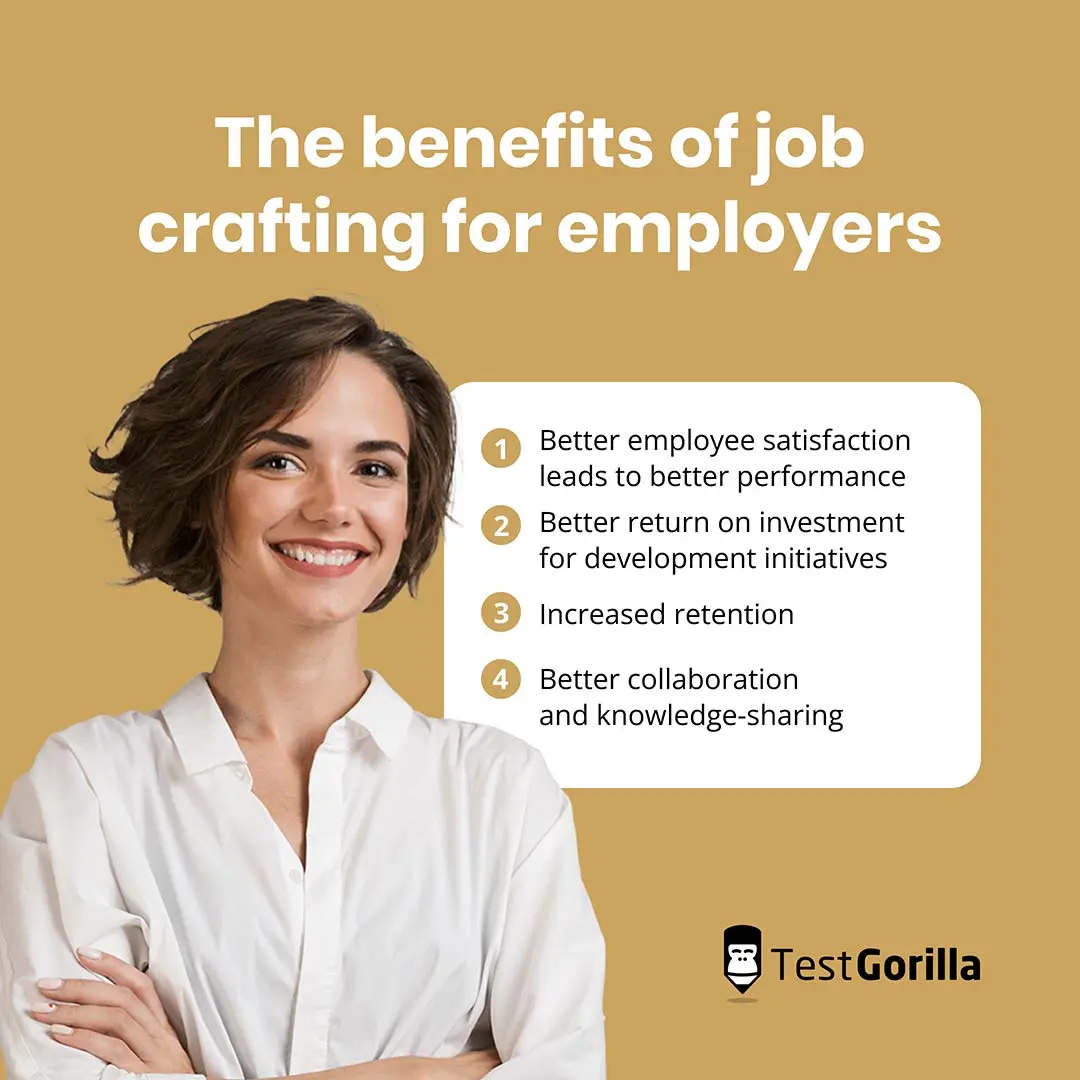 The benefits of job crafting for employers graphic