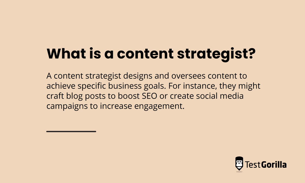 What is a content strategist definition graphic