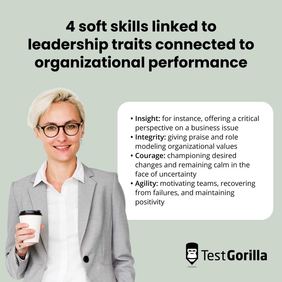 list of 4 soft skills linked to leadership traits