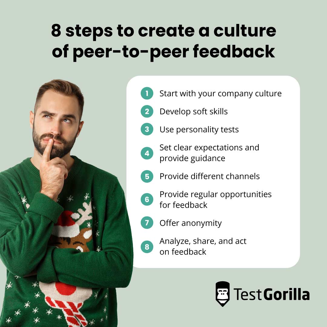 8 steps to create a culture of peer to peer feedback