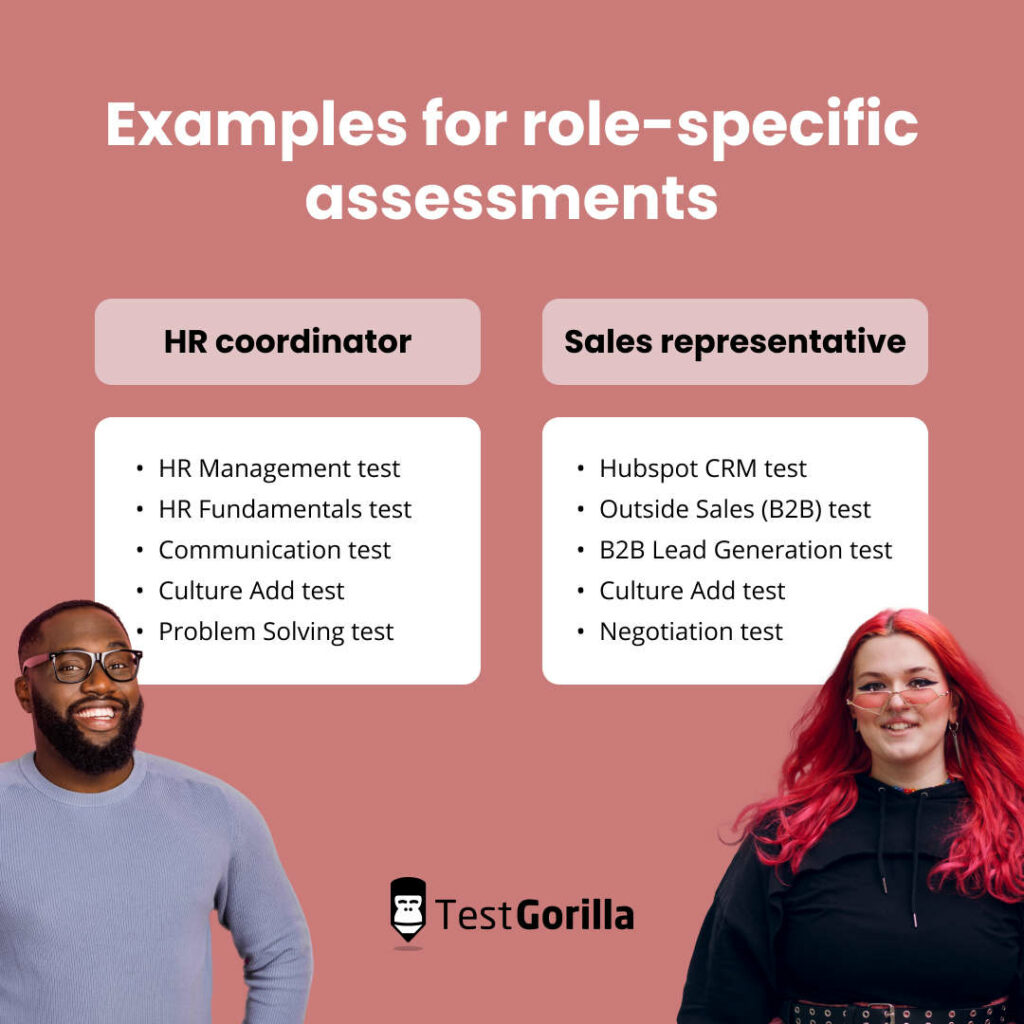 role-specific assessments examples