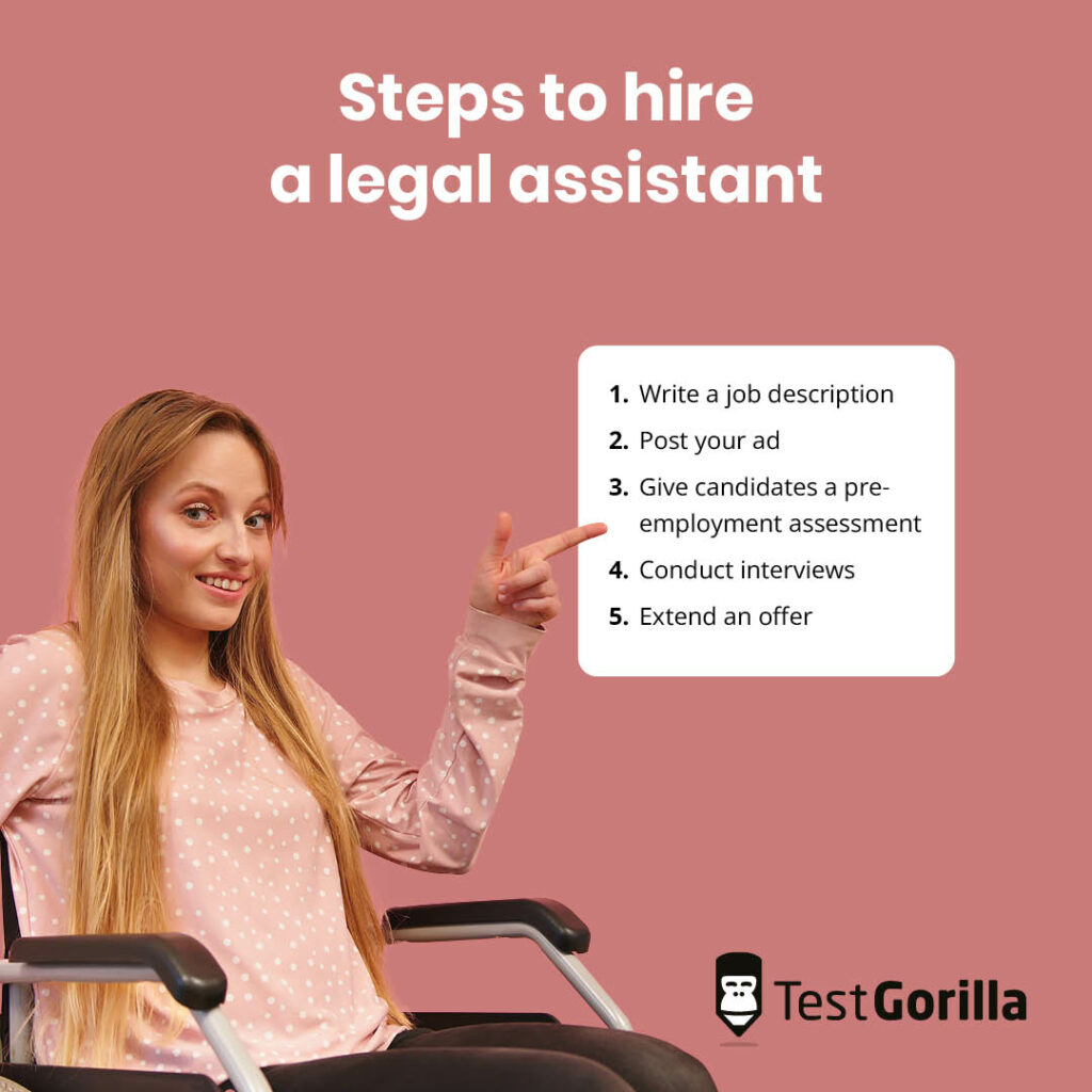 steps to hire legal assistant