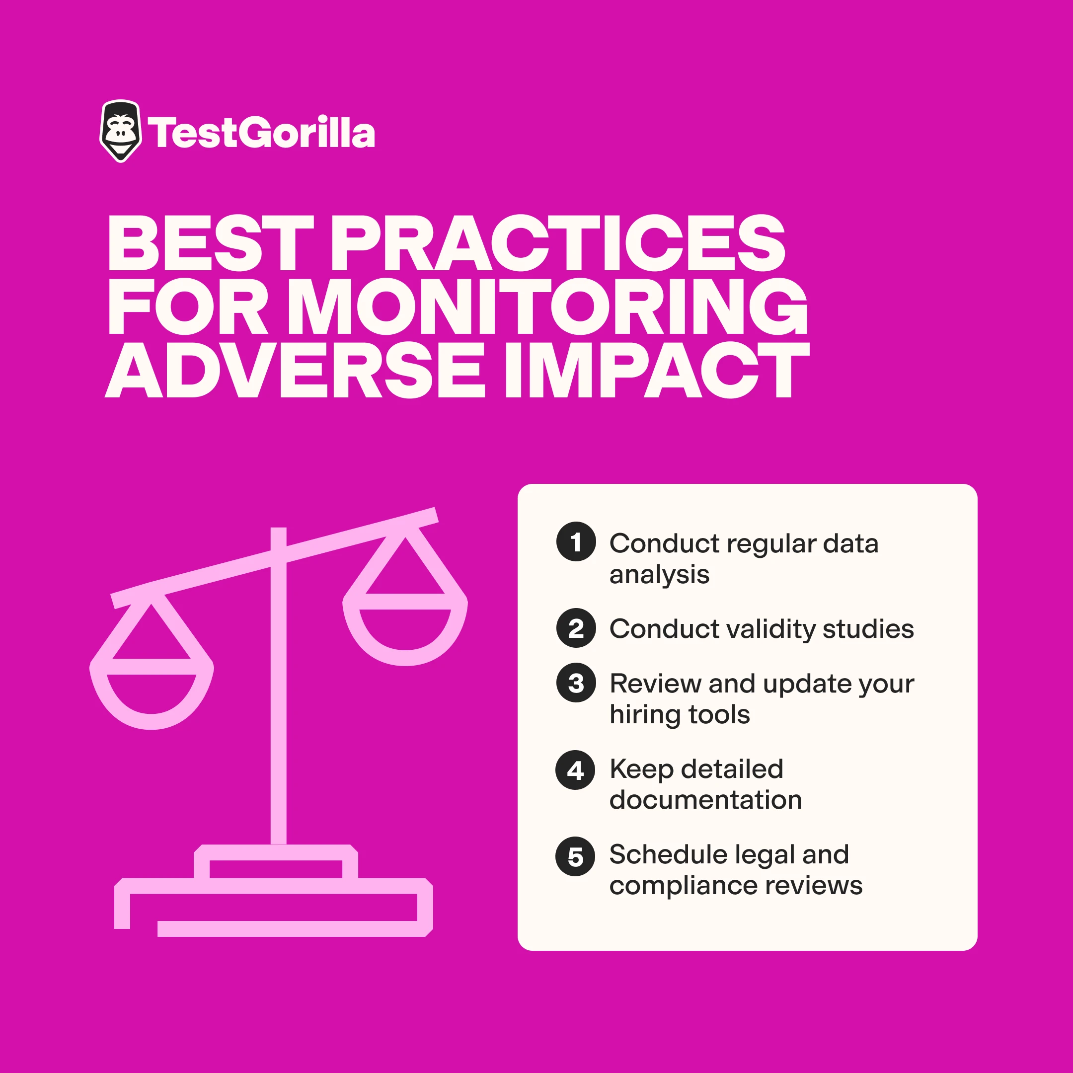 best practices for monitoring adverse impact graphic