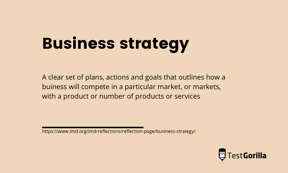 image showing definition of business strategy