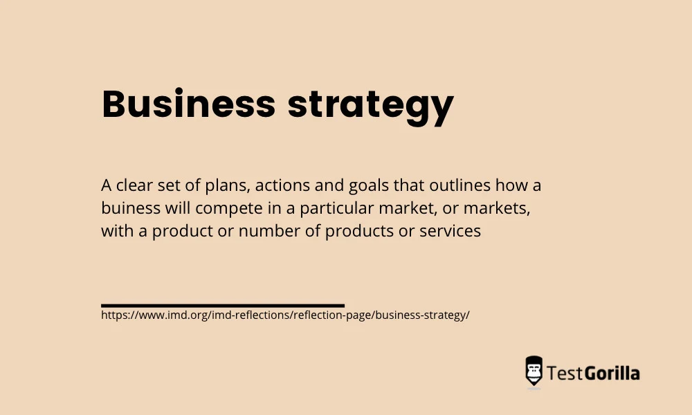 image showing definition of business strategy