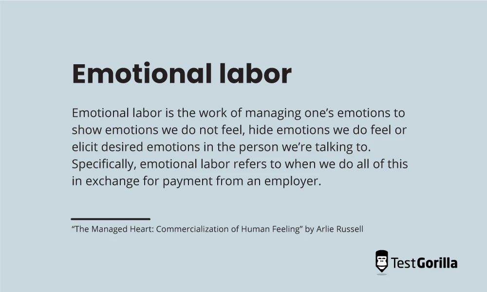 Emotional labor definition
