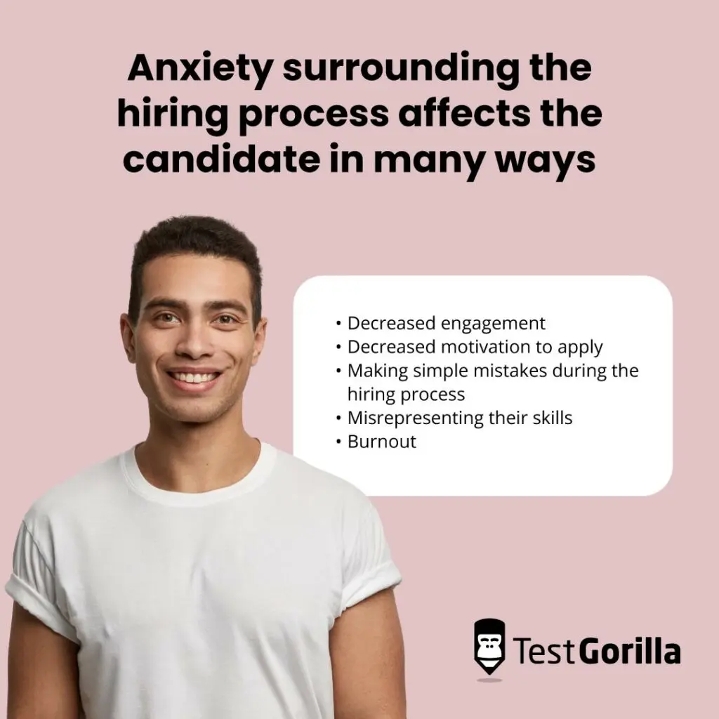 Anxiety surrounding the hiring process affects candidates in many ways
