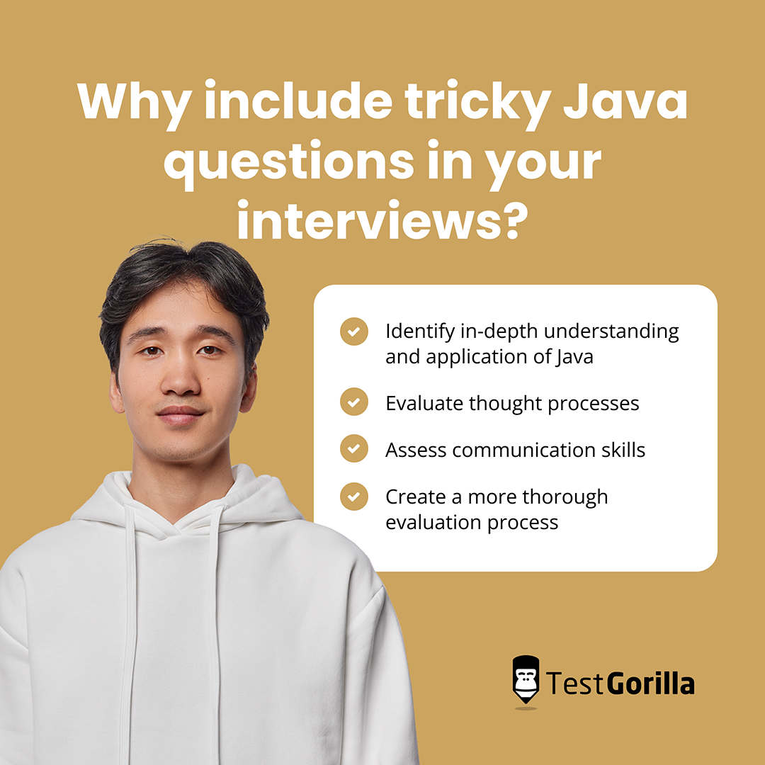 Why include tricky java questions in your interviews graphic