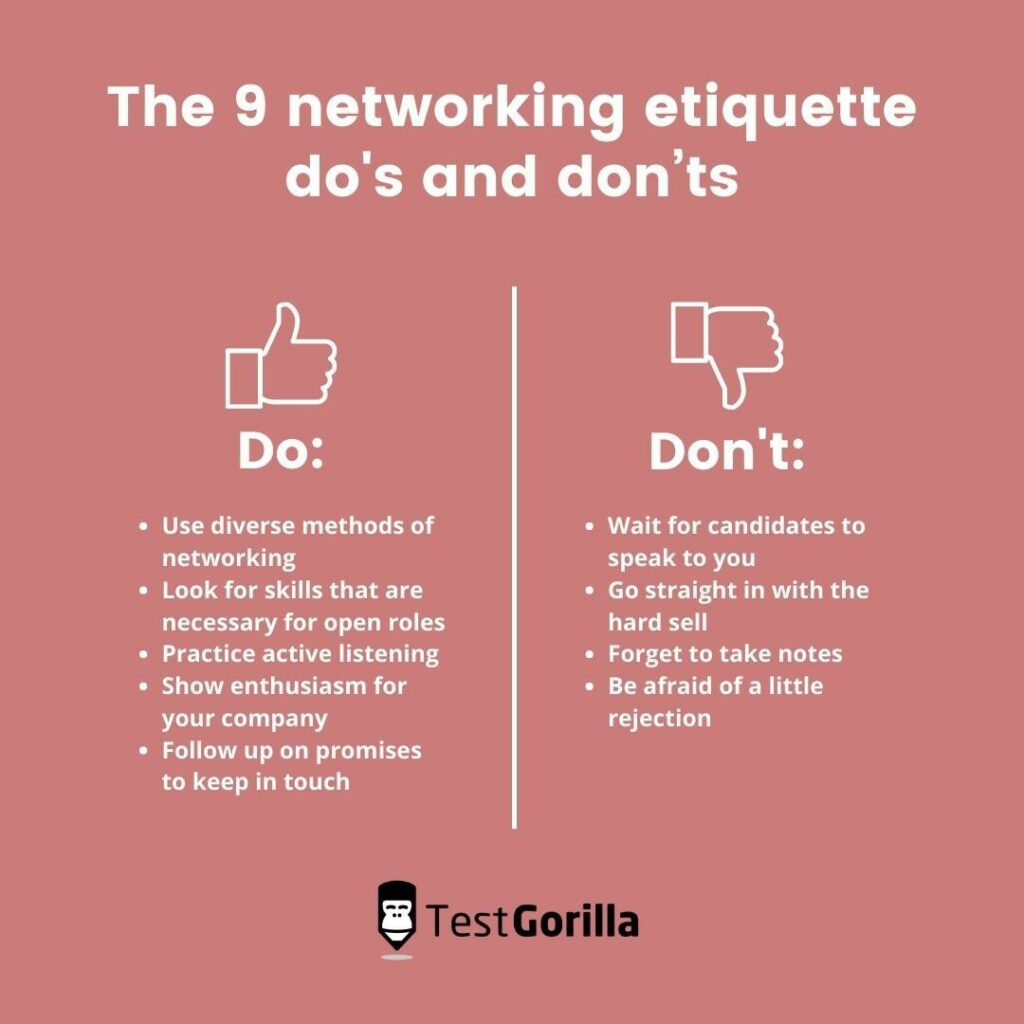 Nine networking etiquette do’s and don’ts
