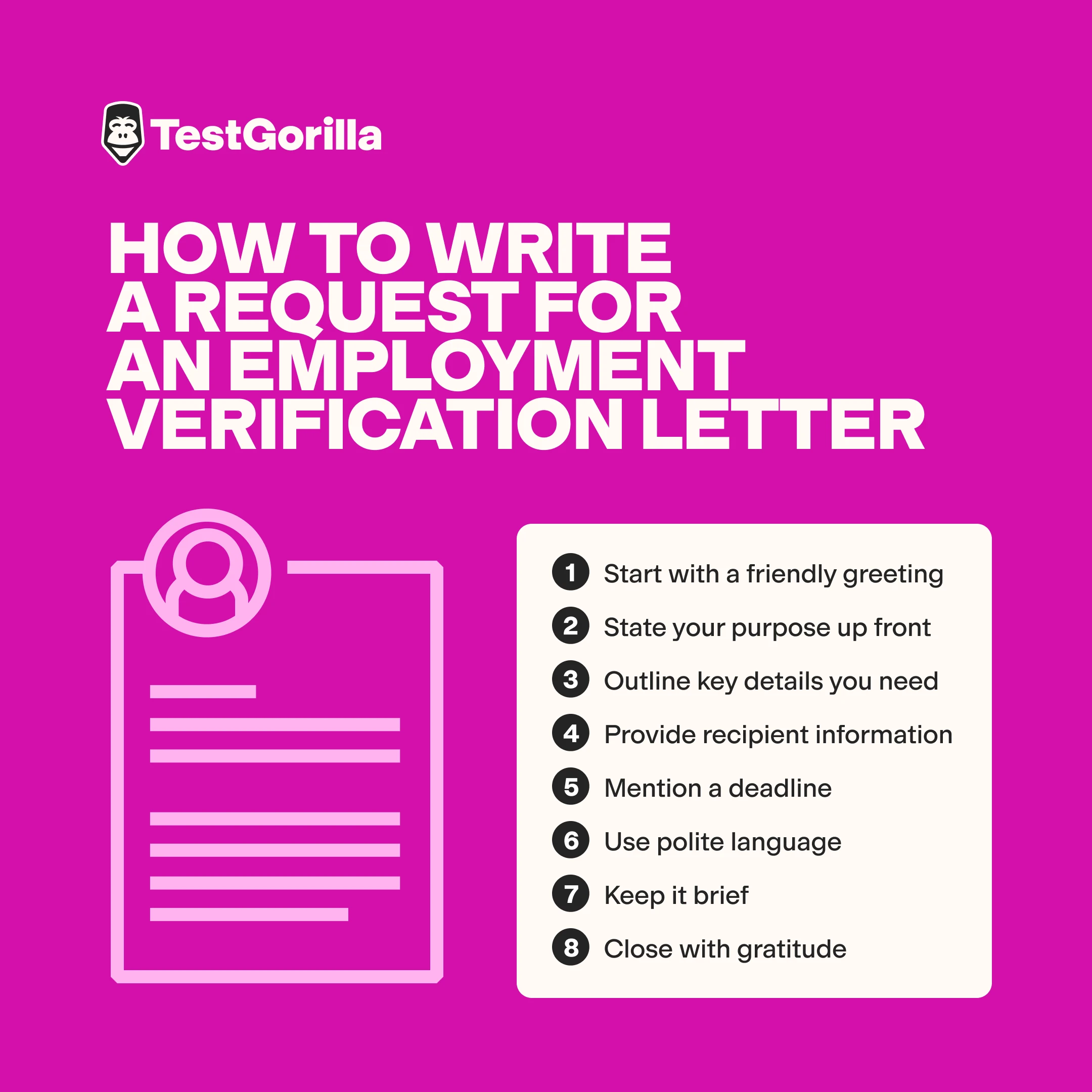 How to write a request for an employment verification letter graphic