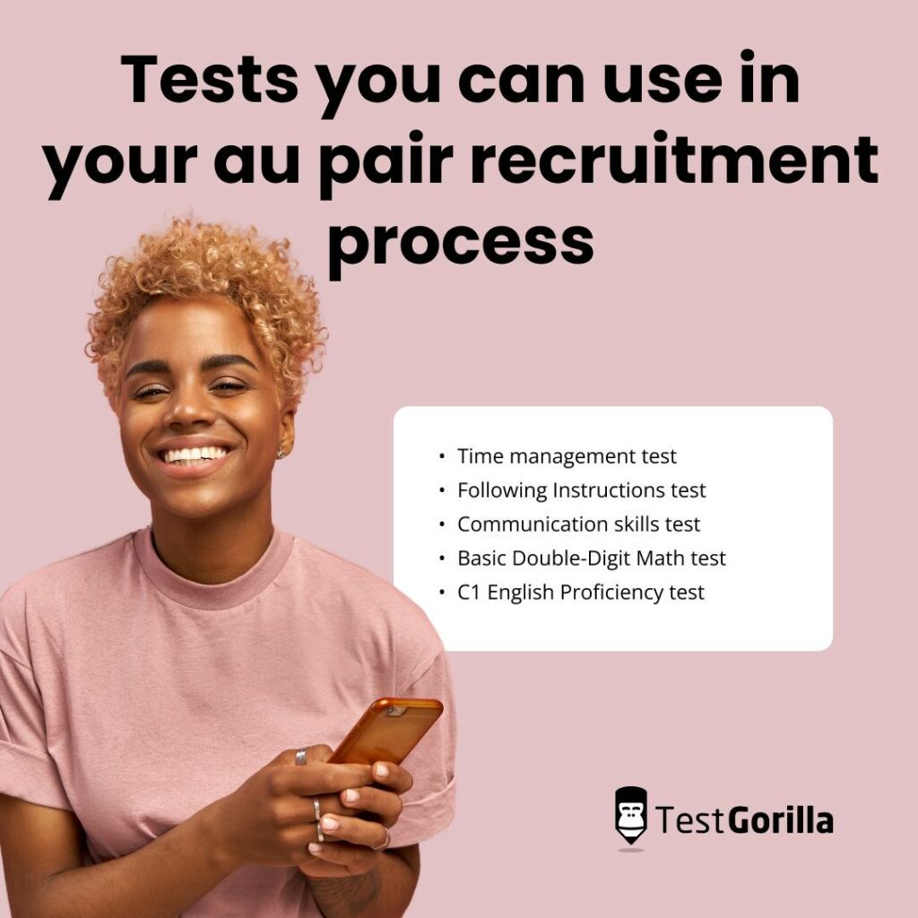 Tests you can use in your au pair recruitment process graphic 