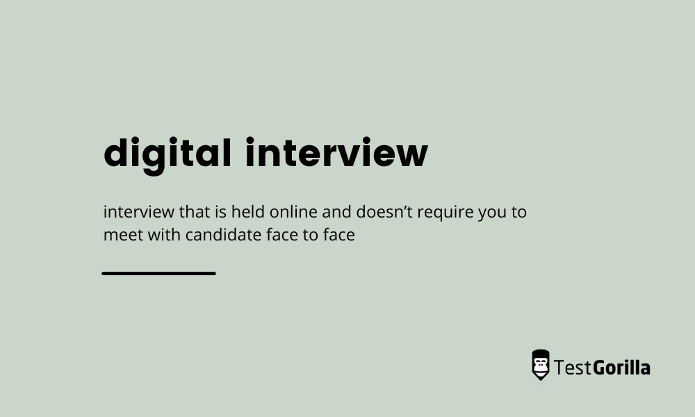 Digital interview definition
