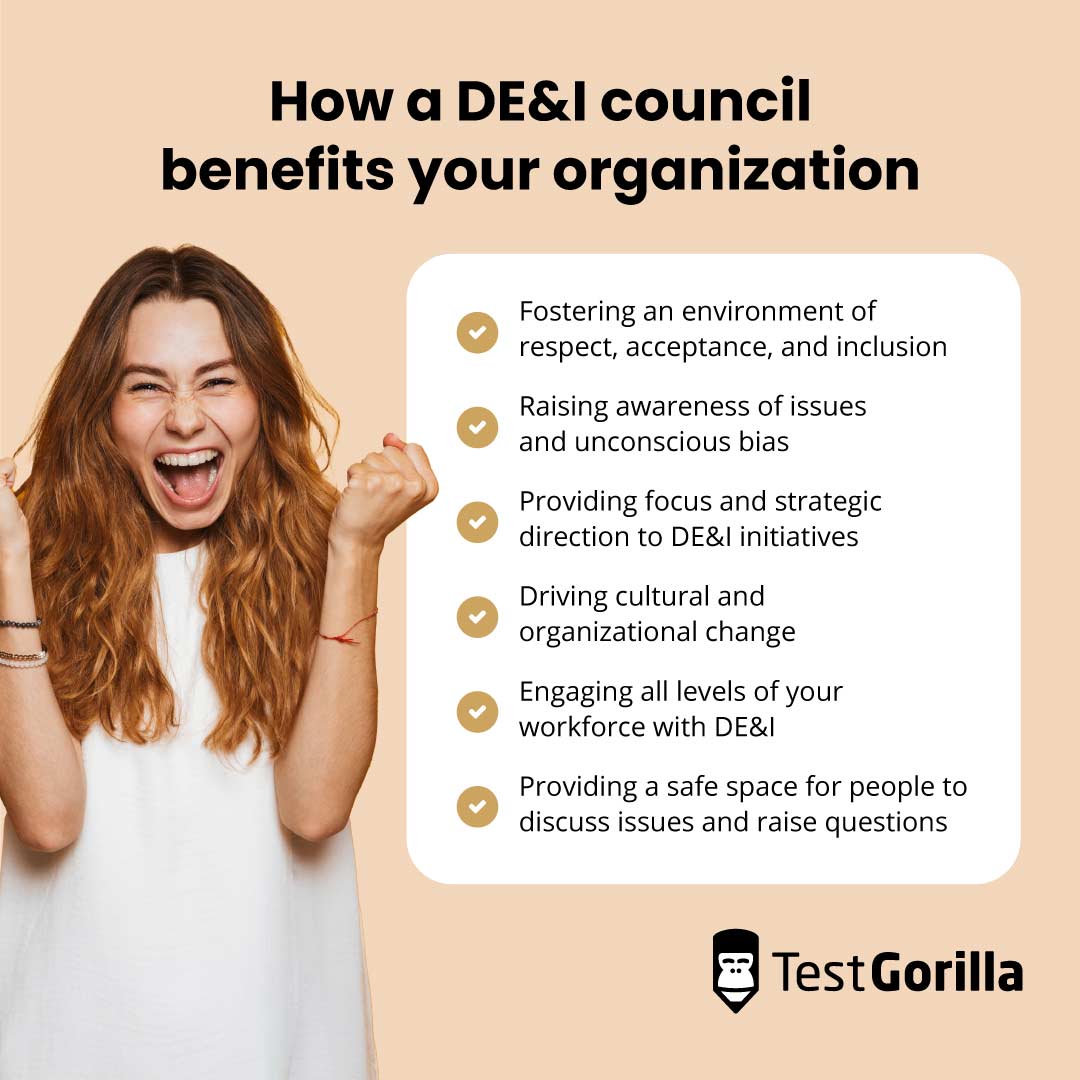 How a DE&I council benefits your organization graphic