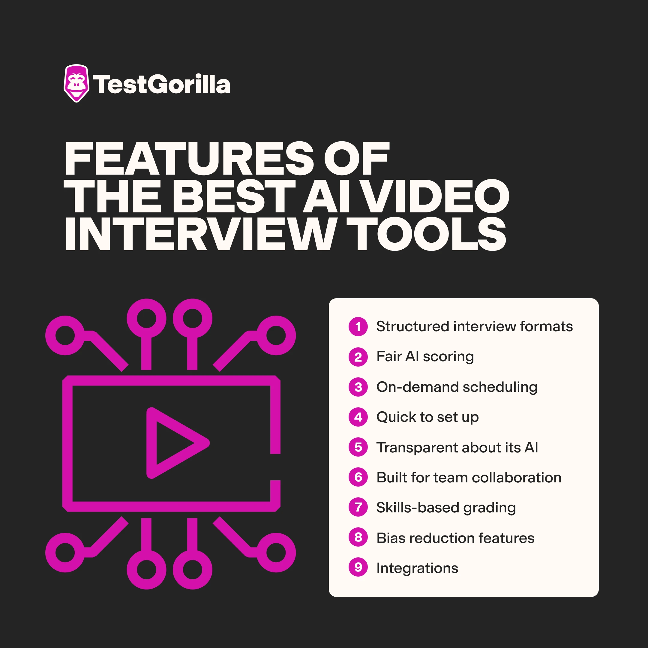 Features of the best AI video interview tools