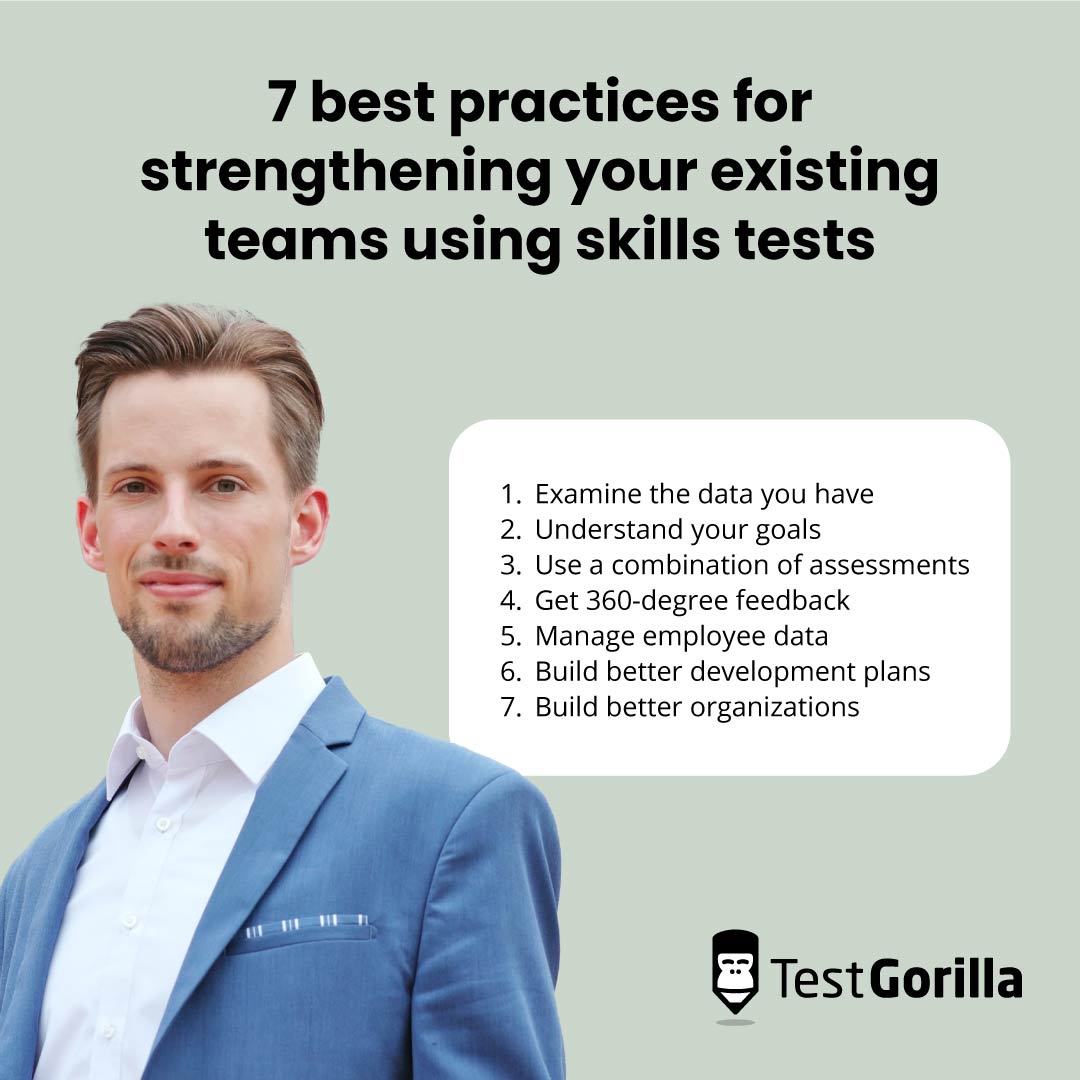 Best practices for strengthening existing teams using skills tests