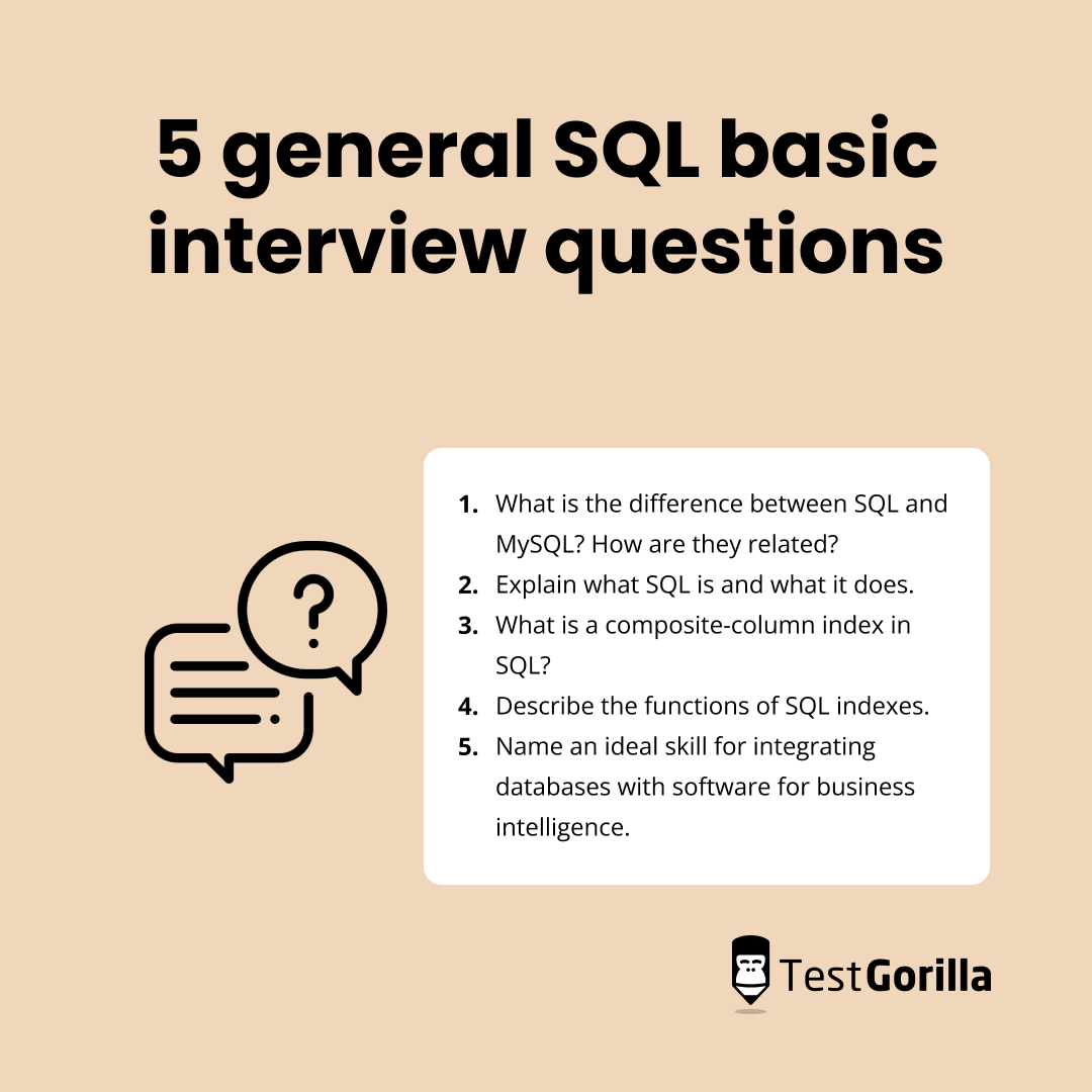 5 general sql basic interview questions Explanation
