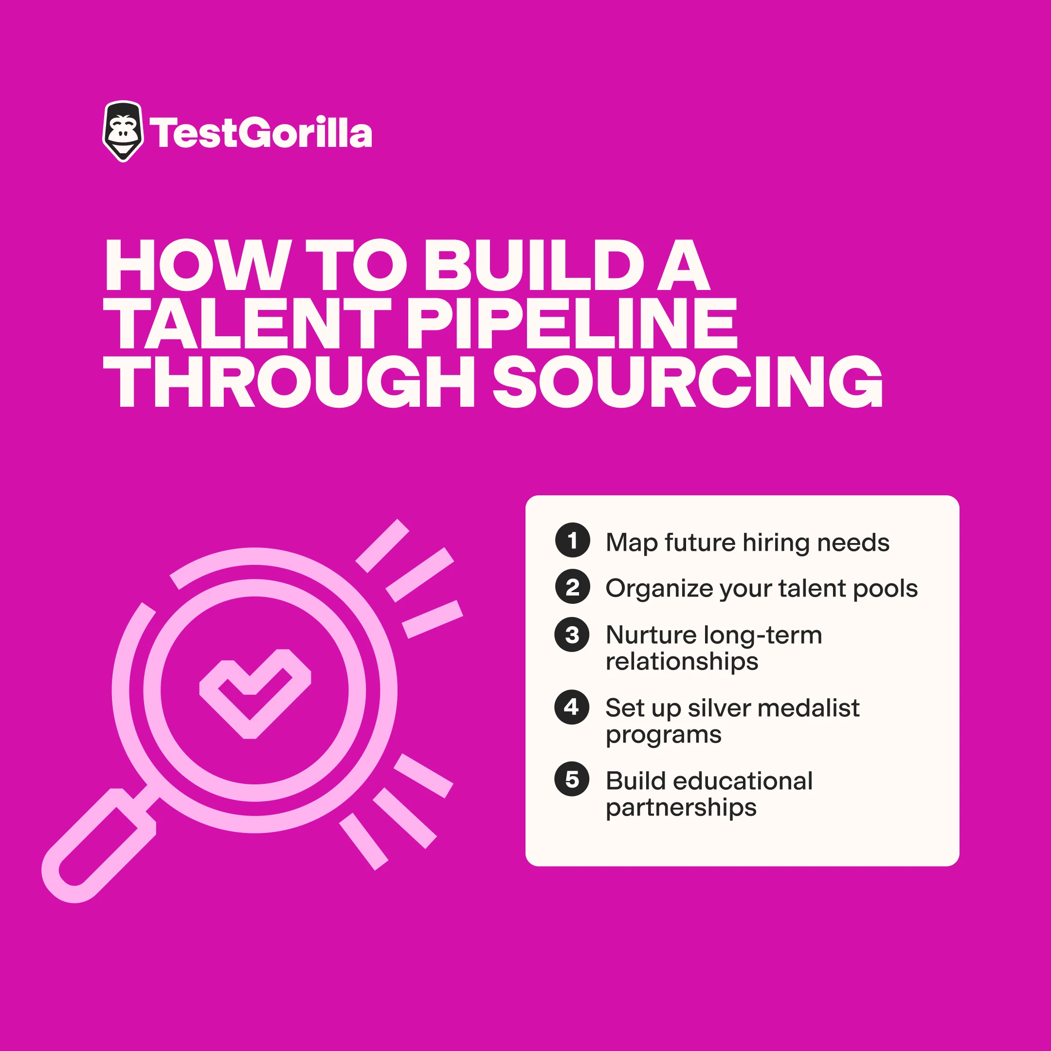 how to build a talent pipeline through sourcing graphic