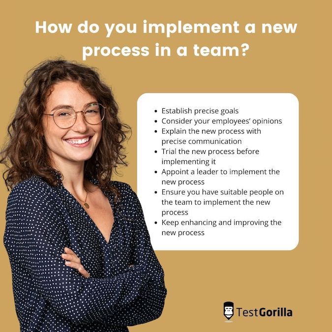 how do you implement a new process in a team