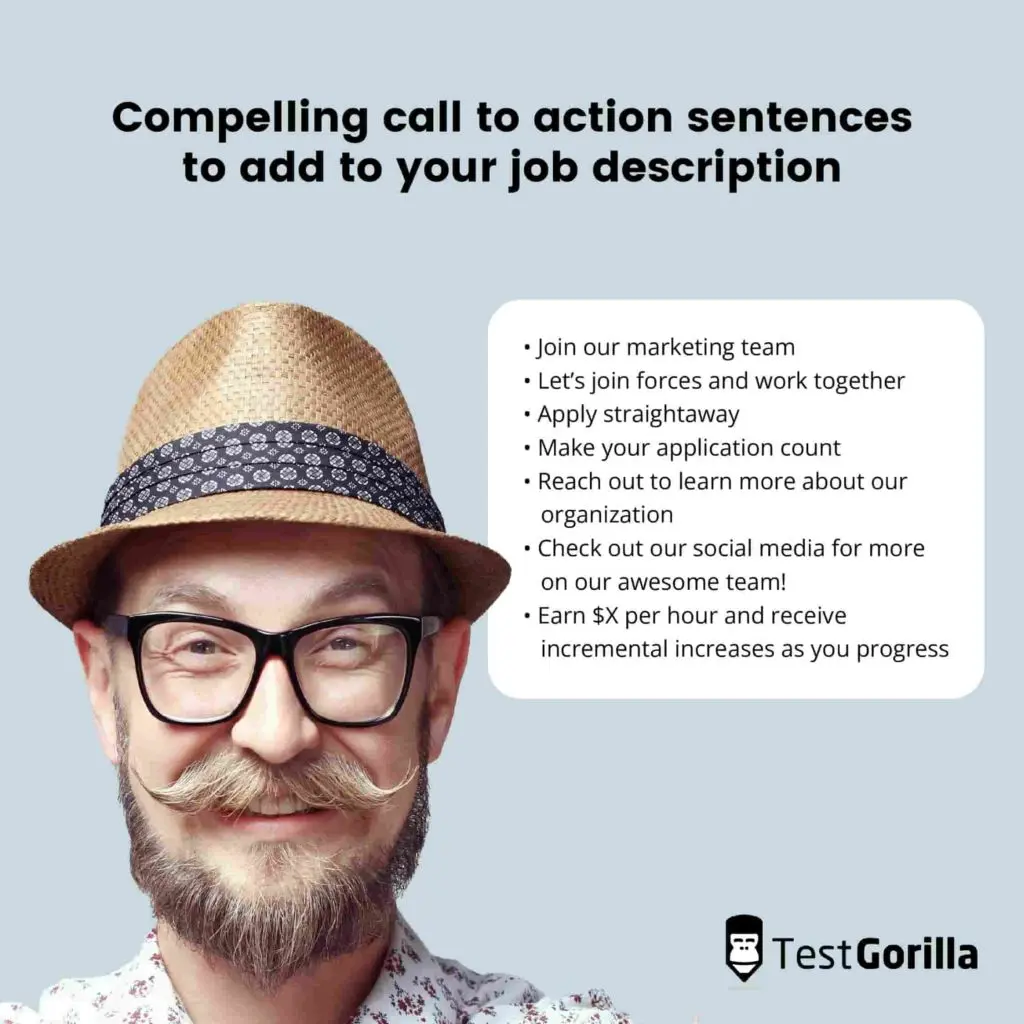 compelling call-to-action sentences for your job description