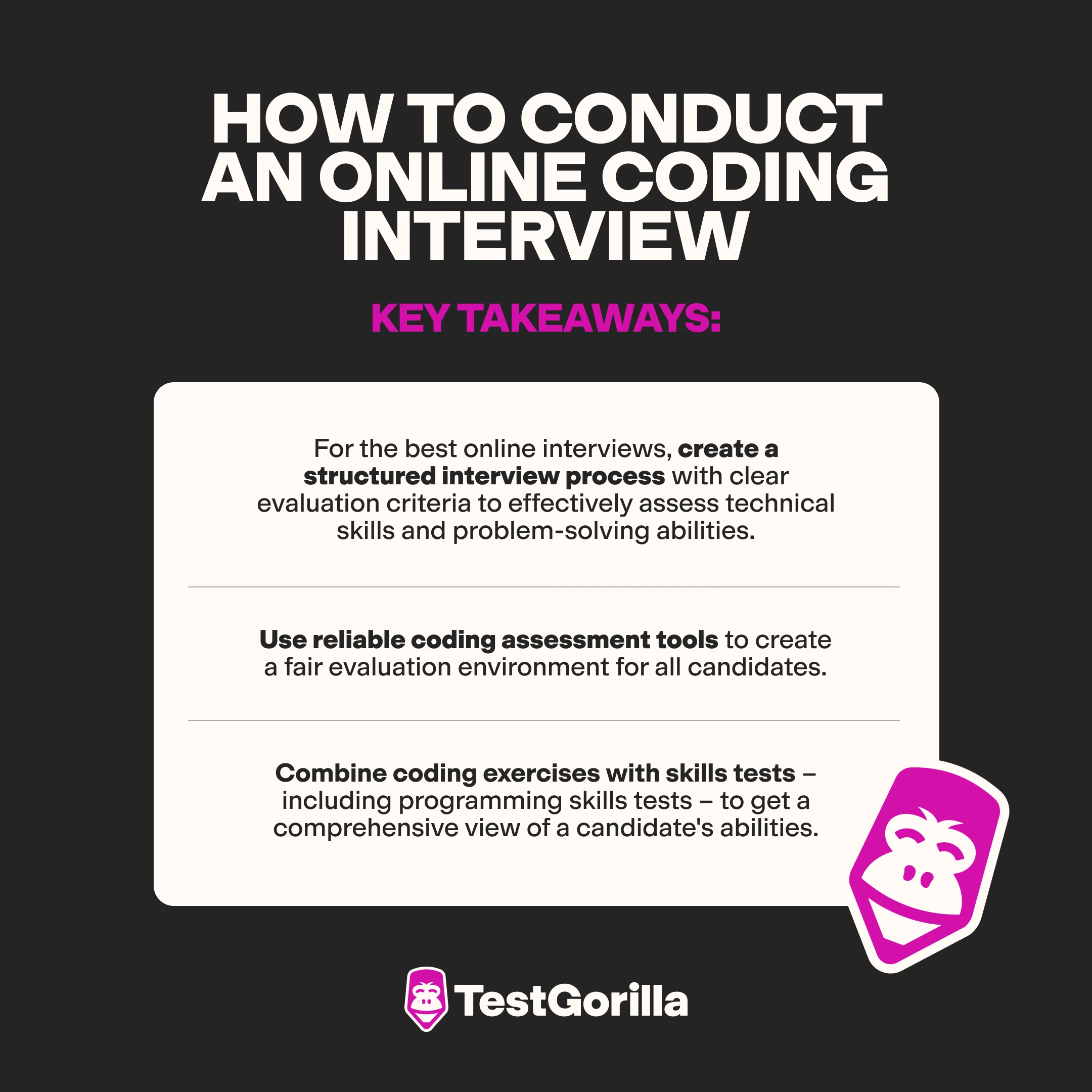 how to conduct an online coding interview graphic