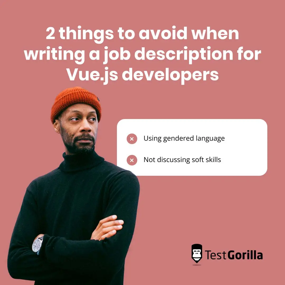 2 things to avoid when writing a job description for vue.js developers graphic