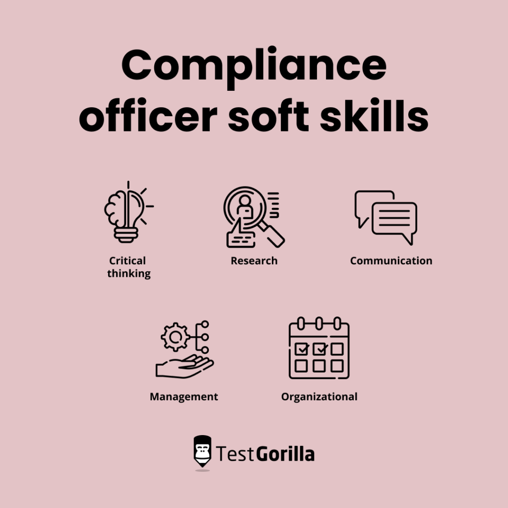 Compliance officer soft skills graphic