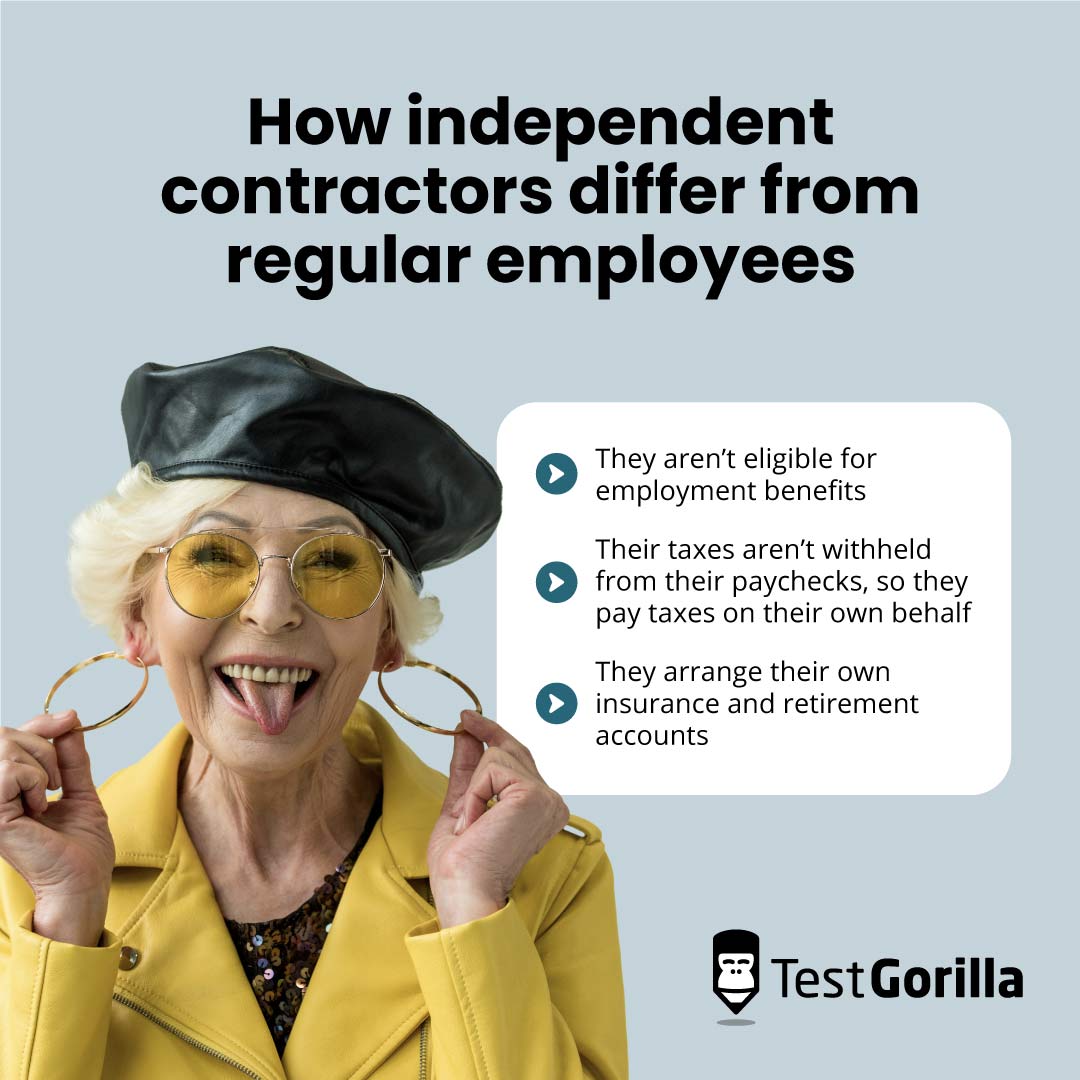 How independent contracts differ from regular employees