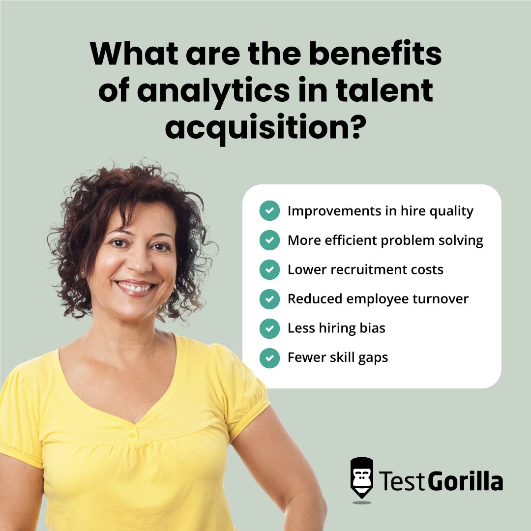 What are the benefits of analytics in talent acquisition graphic