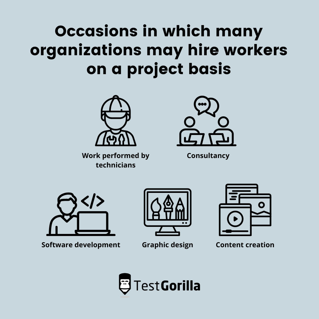 times when organizations may hire project workers