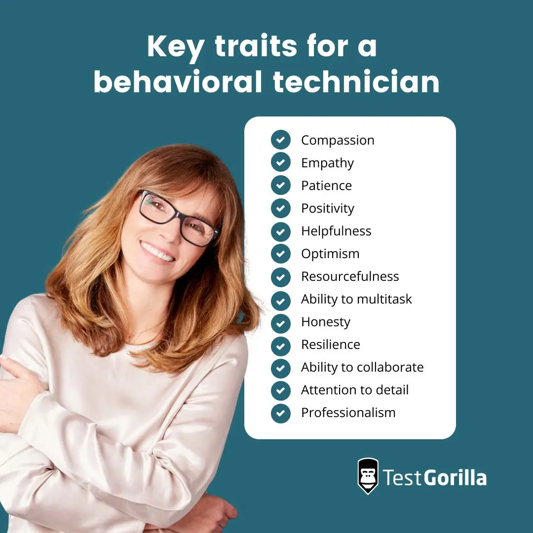 Key traits for a behavioral technician graphic