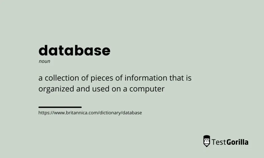 definition of a database