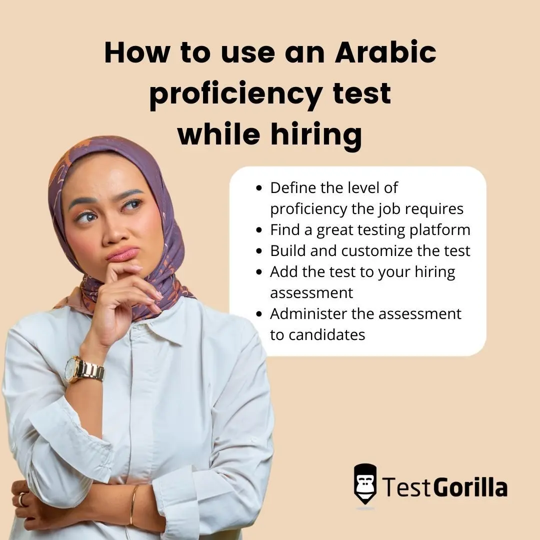 How to use an Arabic proficiency test while hiring