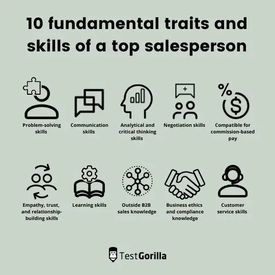 10 fundamental traits and skills to look for when hiring salespeople