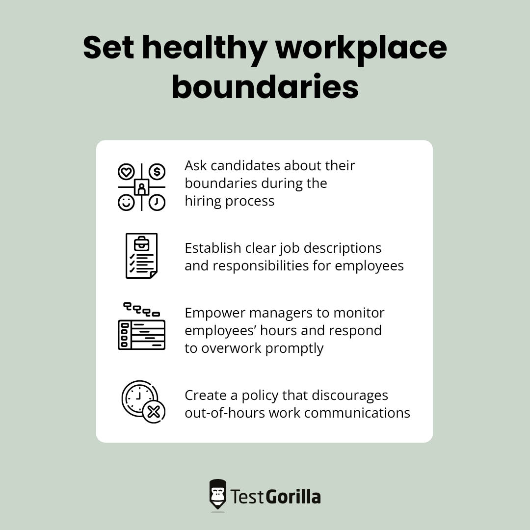 Set healthy workplace boundaries graphic