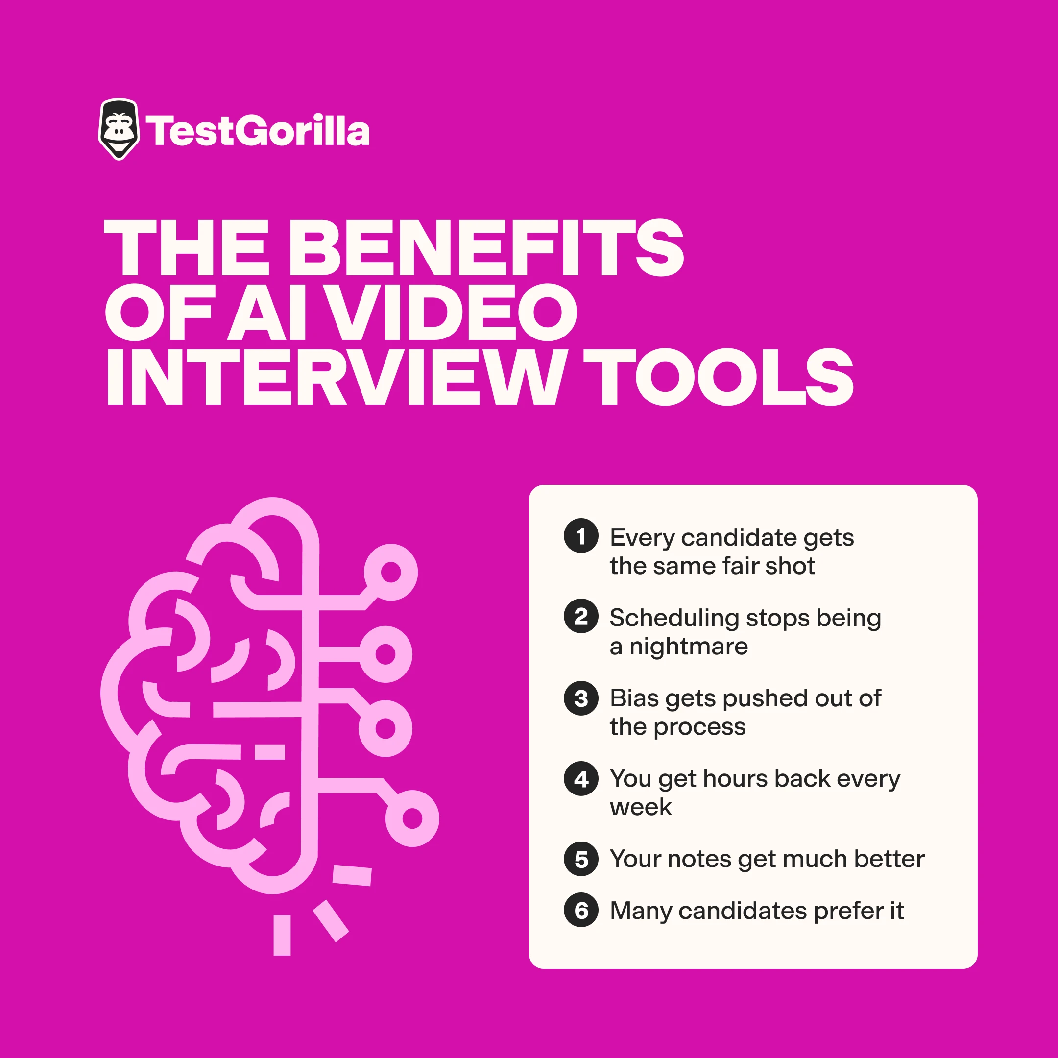 The benefits of AI video interview tools graphic