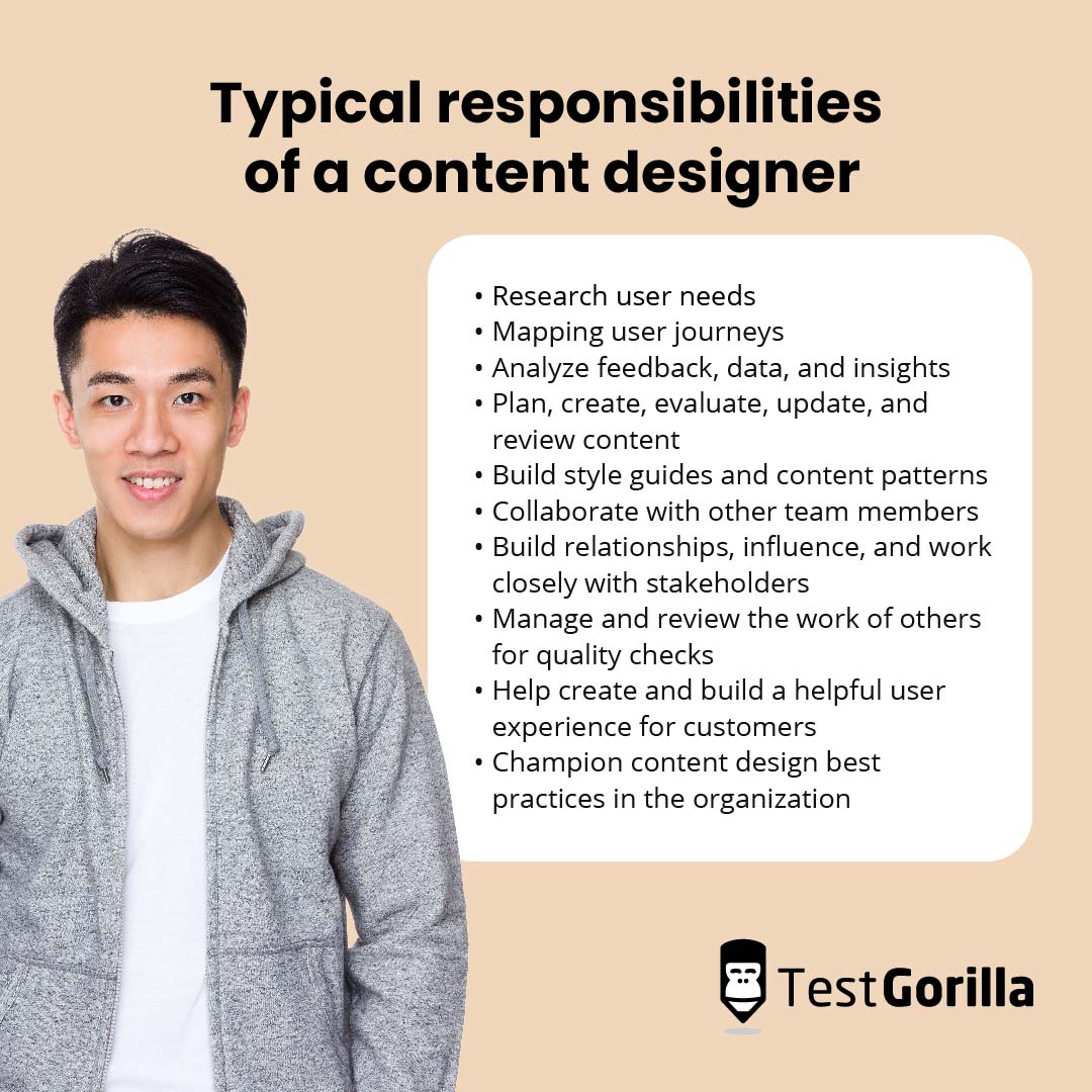 responsibilities of a content designer.