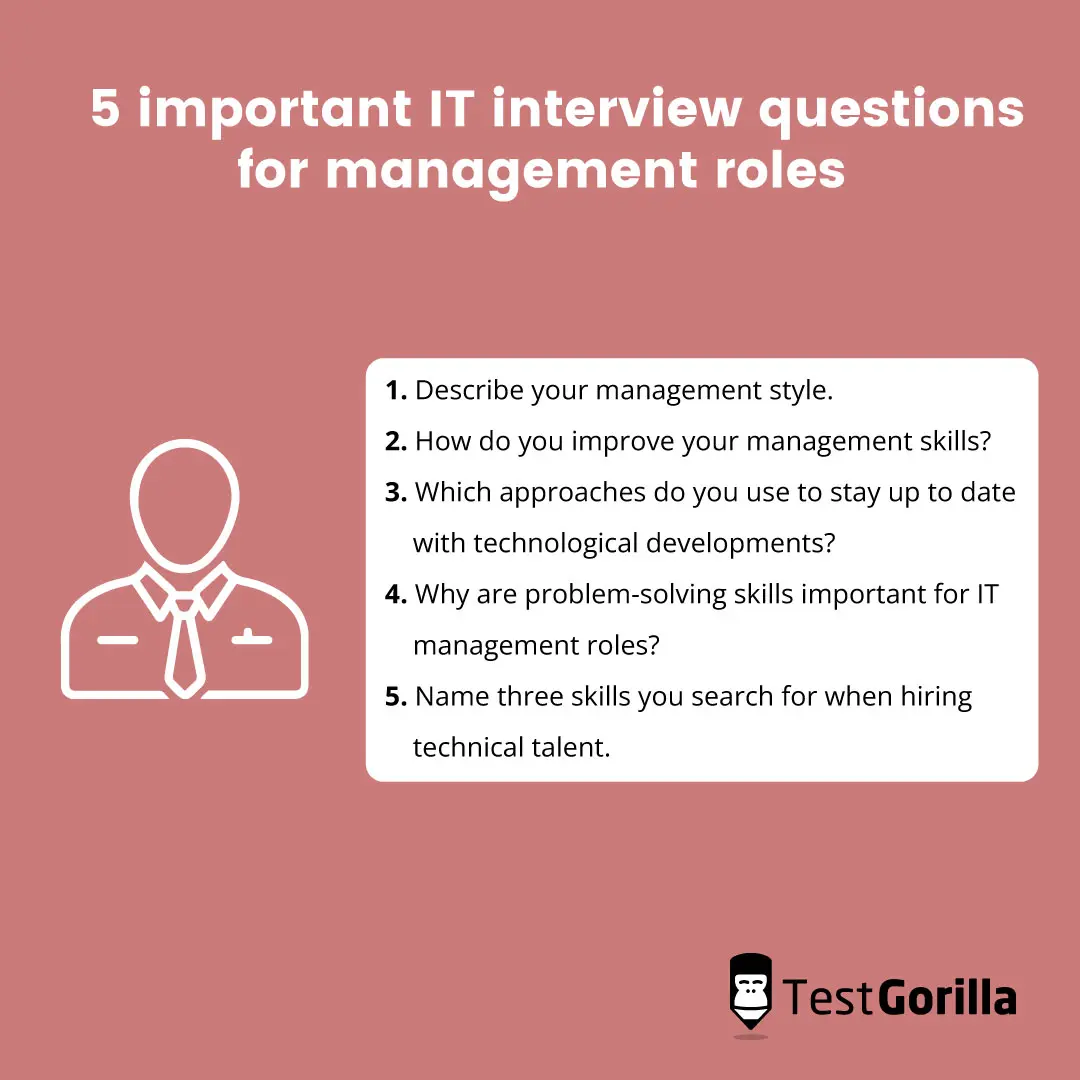5 important IT interview questions for management roles