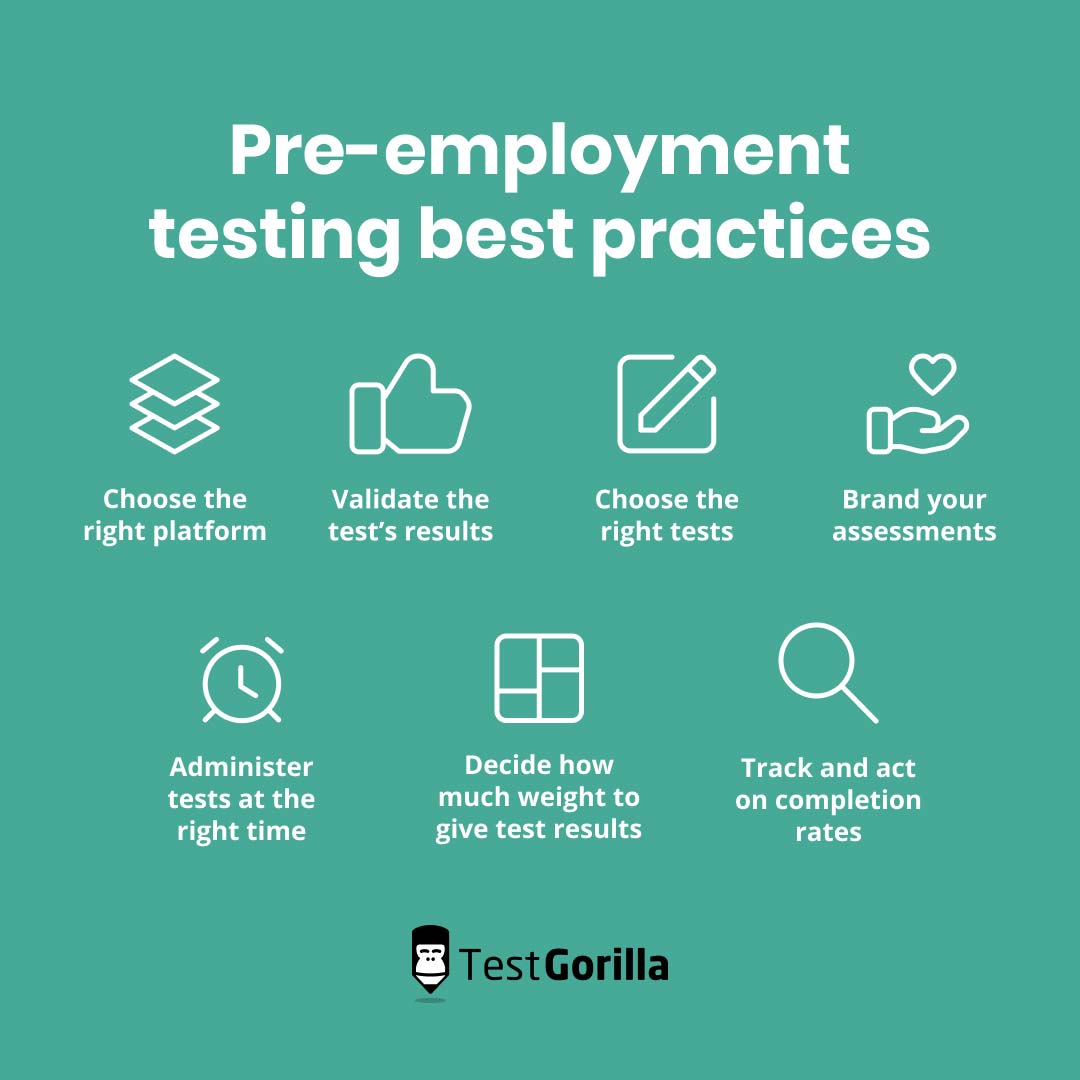 Best practices for pre-employment testing graphic