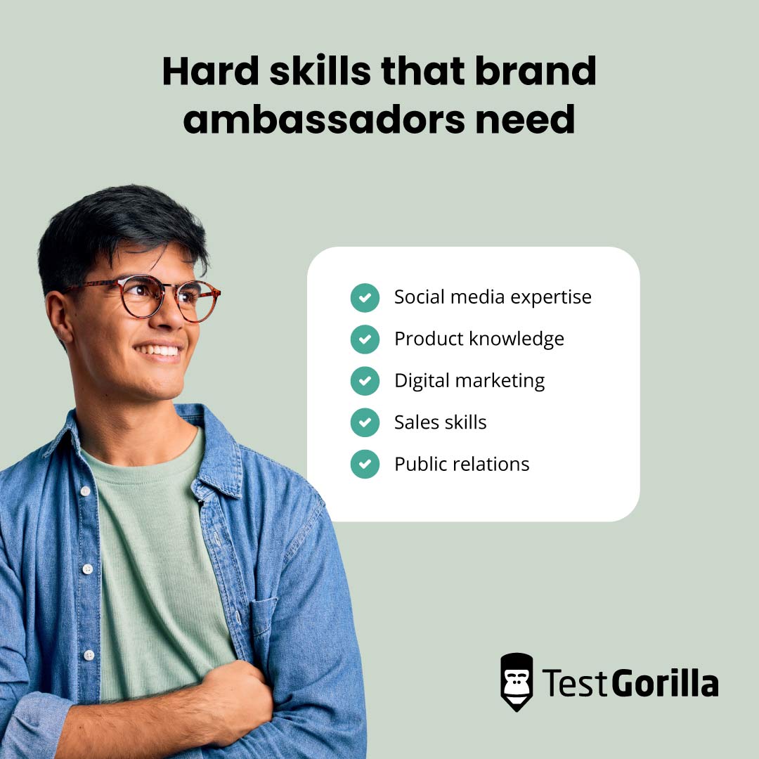 Hard skills that brand ambassadors need graphic