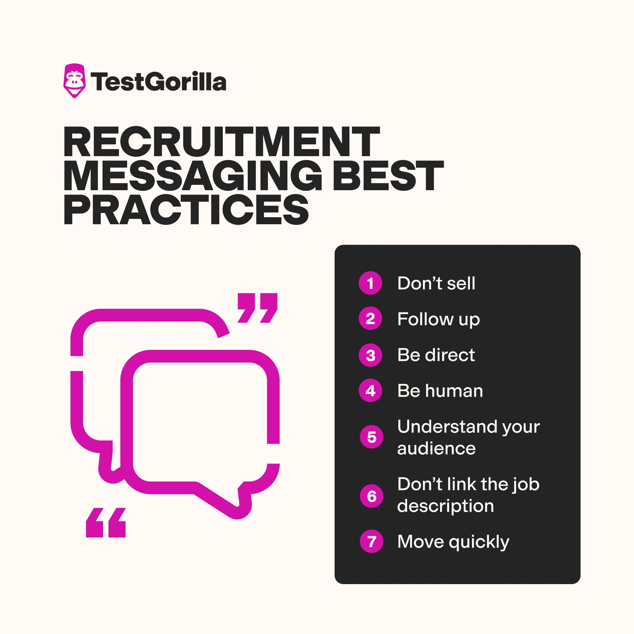 image showing recruitment messaging best practices