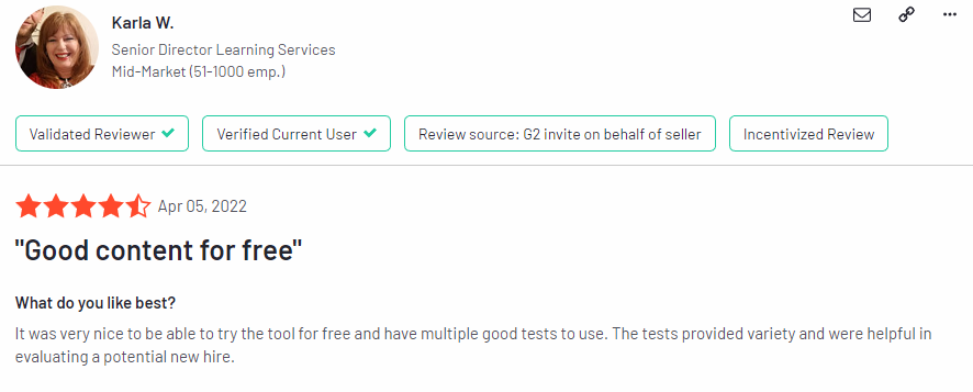 another TestGorilla review