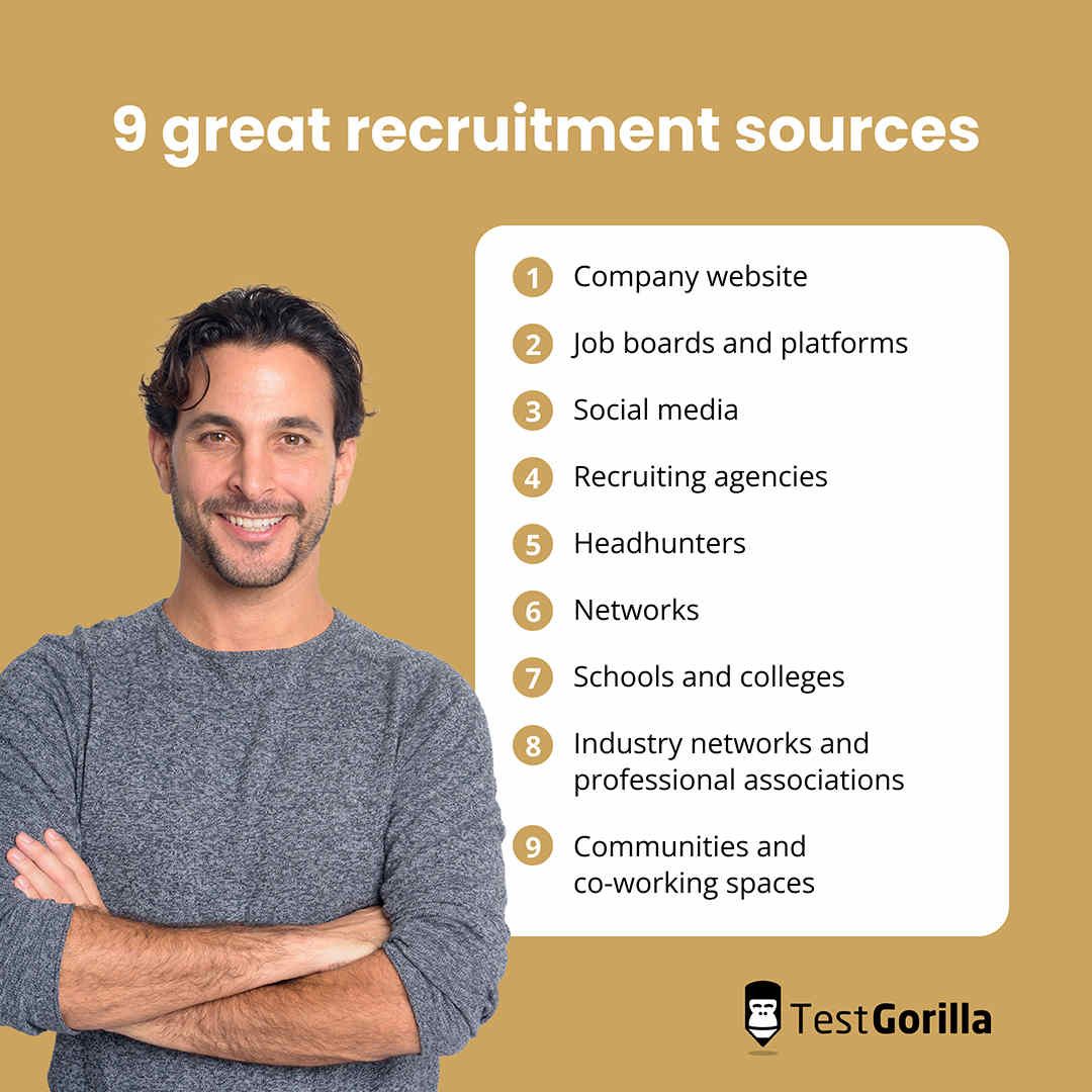 9 great recruitment sources graphic