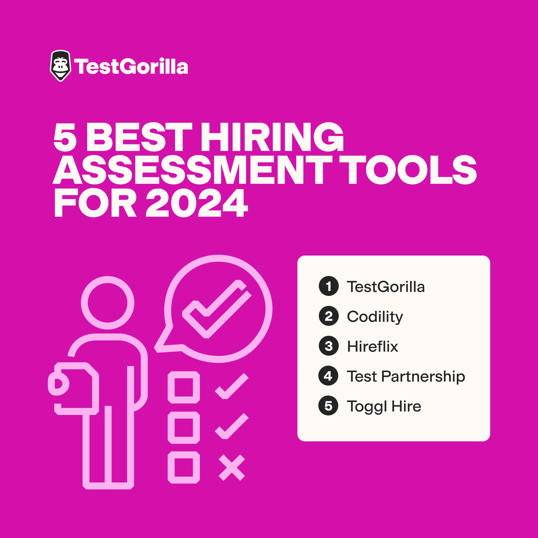 5 best online assessment tools for recruitment graphic