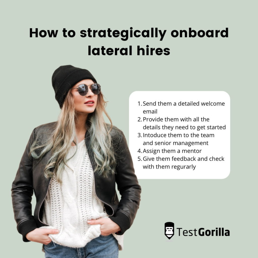 image showing the steps to onboarding lateral hires strategically