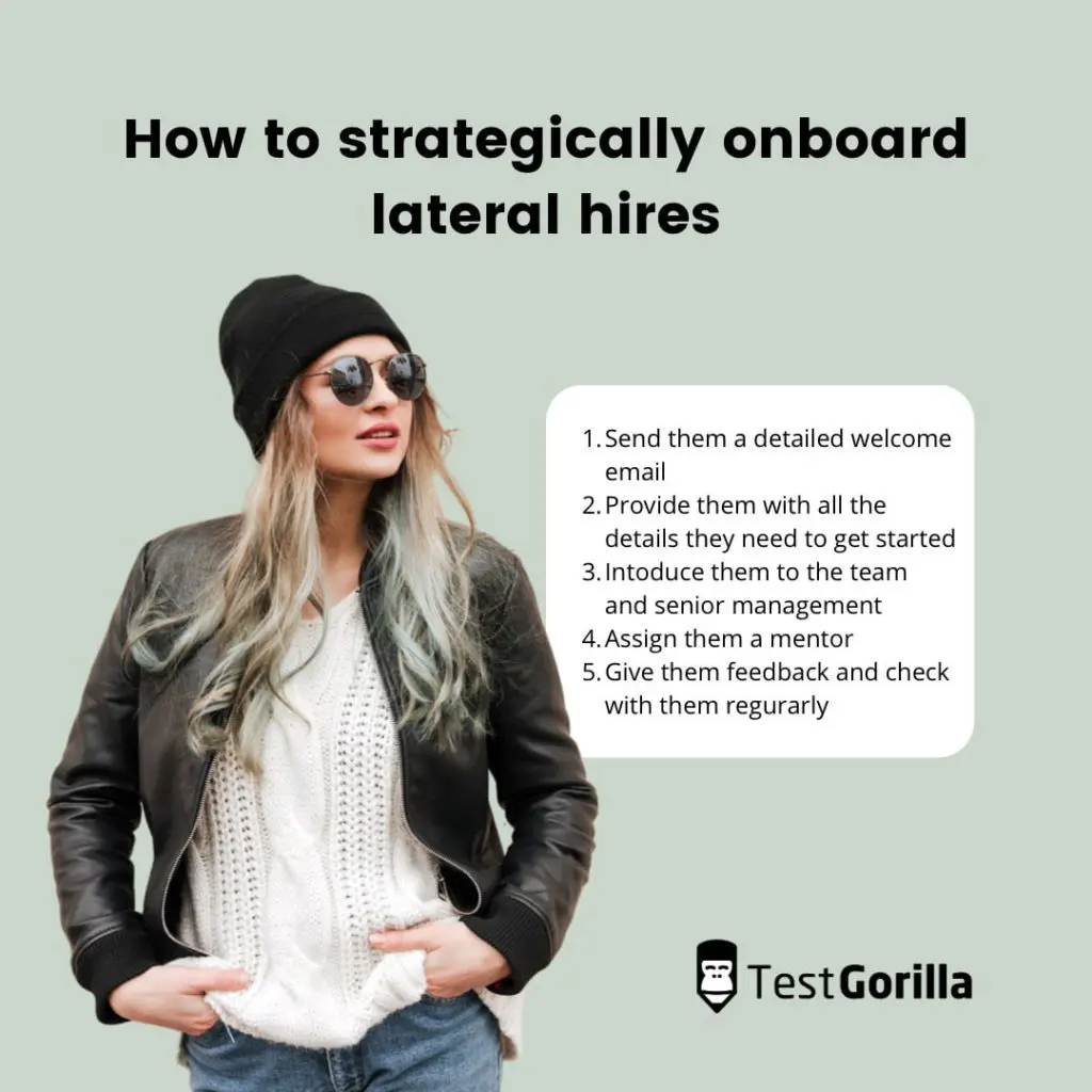 image showing the steps to onboarding lateral hires strategically