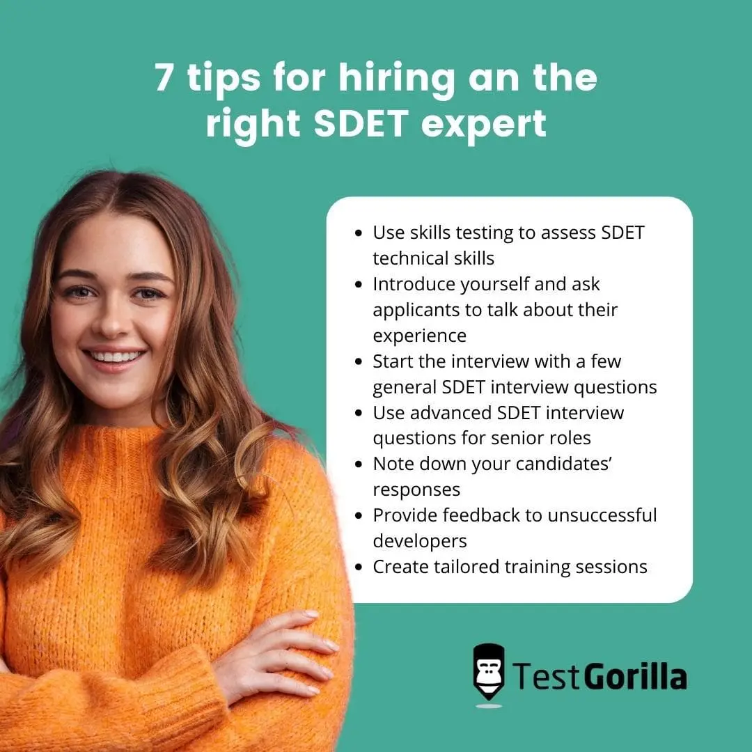 7 tips for hiring an the right SDET expert