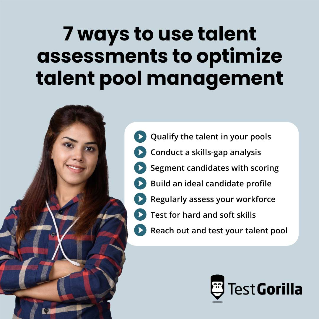 How to use talent assessments to improve talent pool management graphic