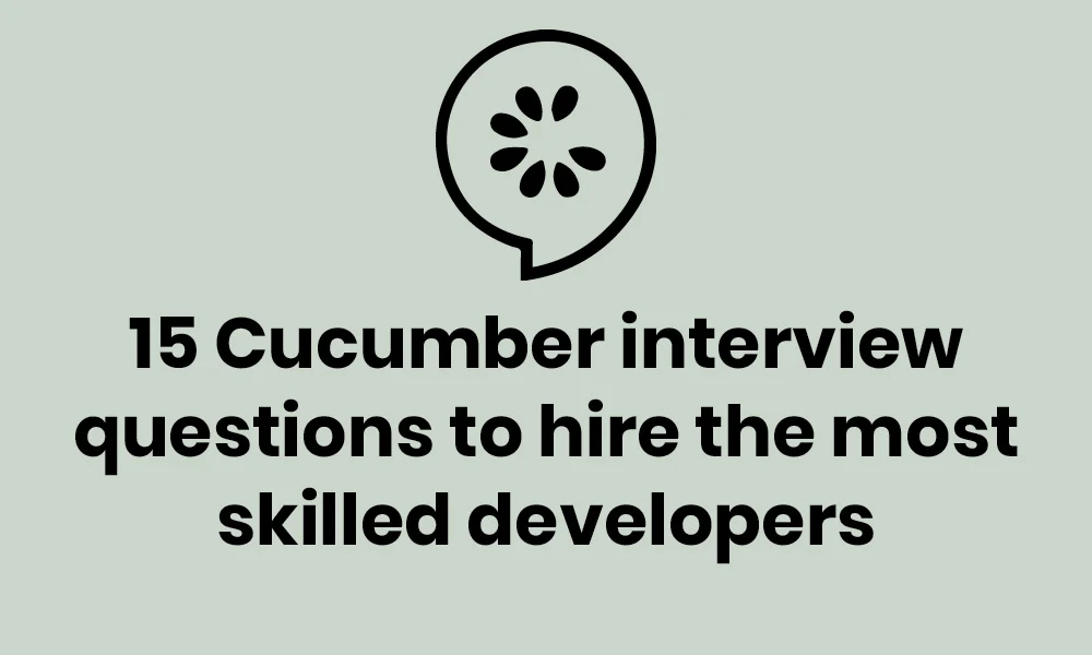 Cucumber interview questions