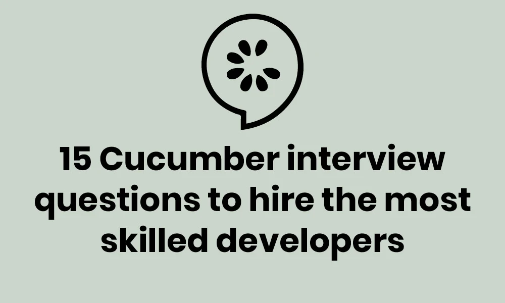 Cucumber interview questions TestGorilla